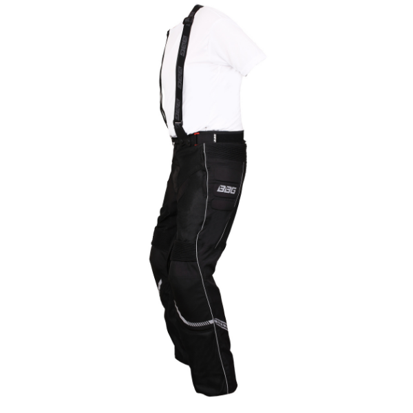 BBG RidePro black motorcycle riding pants with CE Level 2 armour