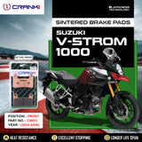 CRANK1 CB973 Front Sintered Brake Pads for Suzuki V-Strom 1000 2014-2016 Motorcycle Brake Pads