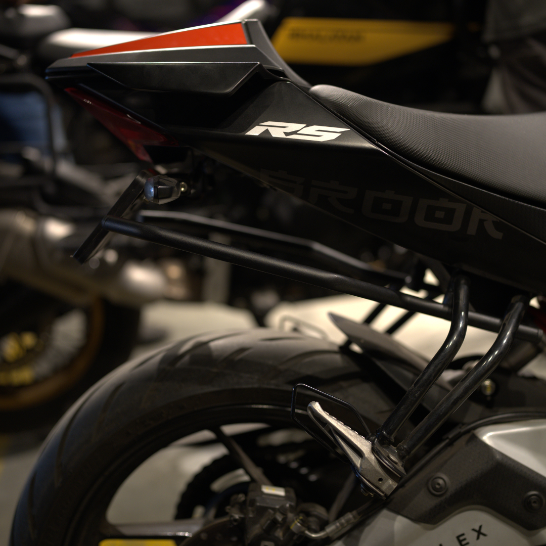 Hyperrider Saddle Stay for Aprilia RS 457 rear seat and luggage rack mounting bracket