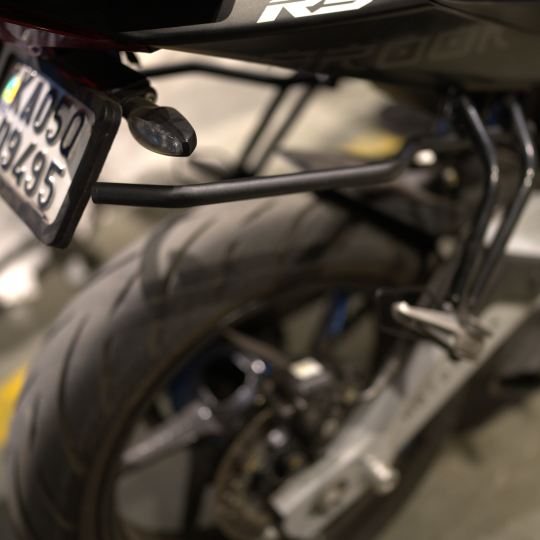 Hyperrider Saddle Stay for Aprilia RS 457 rear seat and luggage rack mounting bracket