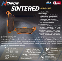 NGAGE Sintered Front Brake Pad for Harley Davidson Street 750 HBS 164
