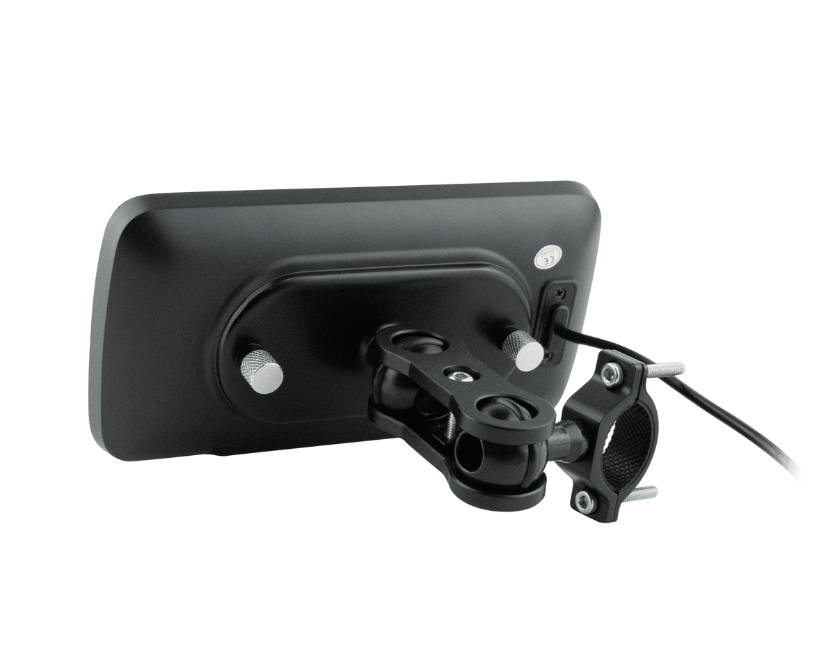 Sash Gears S7 Smart Riding Display with 6.25 inch touchscreen, wireless Apple CarPlay, Android Auto, dual 1080P cameras, GPS speed display and TPMS