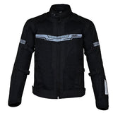 BBG Marshal motorcycle riding jacket with CE Level 2 armour in Black, Neon and Red