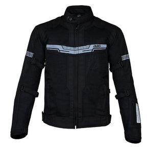 BBG Marshal motorcycle riding jacket with CE Level 2 armour in Black, Neon and Red
