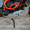 Legundary Custom KTM 390 Enduro R Vambrace Bash Plate Silver aluminium engine sump guard skid plate