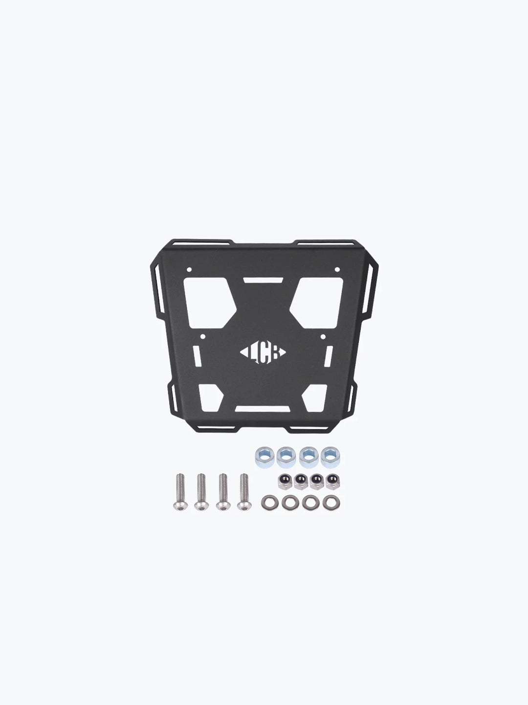 Legundary Custom Hness CB350 Huckitta carrier plate mild steel black rear luggage rack touring accessory