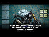 Legundary Custom Aviator Saddle Stay Triumph Speed 400 Black Mild Steel Luggage Support
