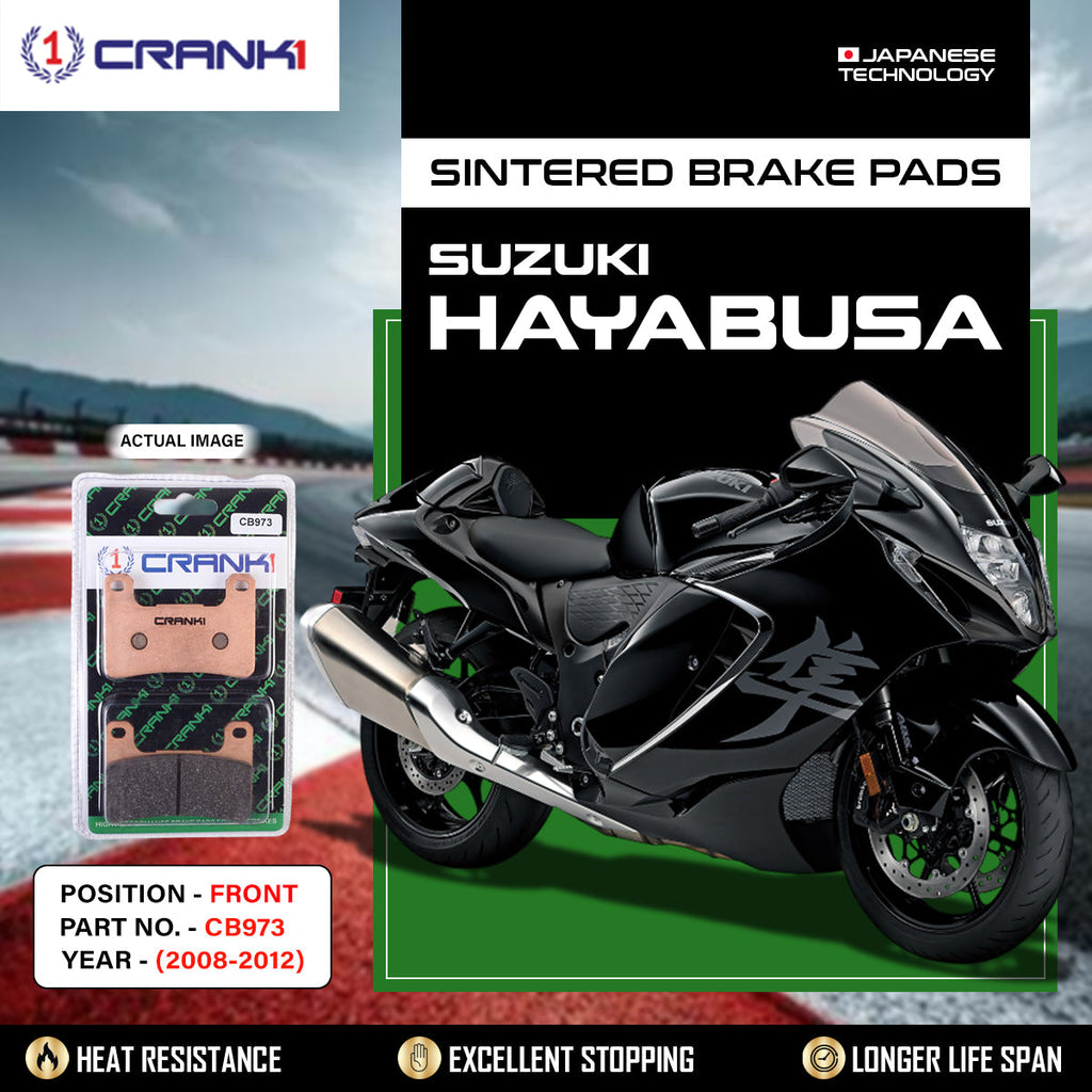 CRANK1 CB973 Front Sintered Brake Pads for Suzuki Hayabusa 2008-2012 Motorcycle Brake Pads