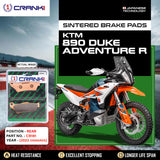 CRANK1 CB181 Rear Sintered Brake Pads for KTM 890 Duke Adventure R 2023 Onwards High Performance Motorcycle Brake Pads