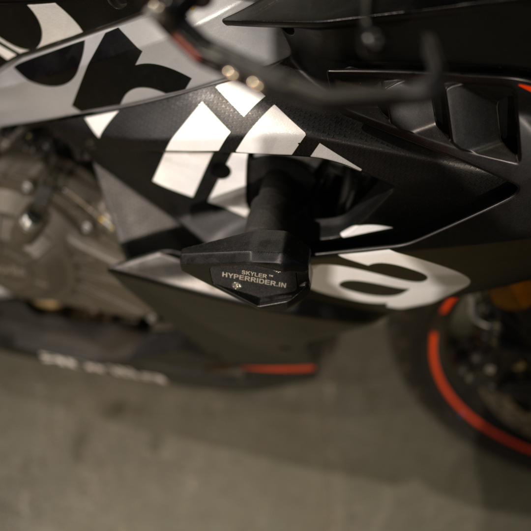 Hyperrider Frame Slider for Aprilia RS 457 motorcycle crash and frame protection
