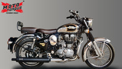 MotoTorque Replica Black BS4 Performance Exhaust for Royal Enfield Motorcycles