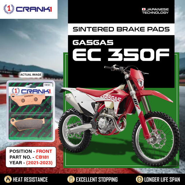 CRANK1 CB181 Front Sintered Brake Pads for GASGAS EC 350F 2021-2023 High Performance Motorcycle Brake Pads