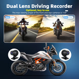 Sash Gears S7 Smart Riding Display with 6.25 inch touchscreen, wireless Apple CarPlay, Android Auto, dual 1080P cameras, GPS speed display and TPMS