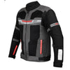 BBG Marshal motorcycle riding jacket with CE Level 2 armour in Black, Neon and Red