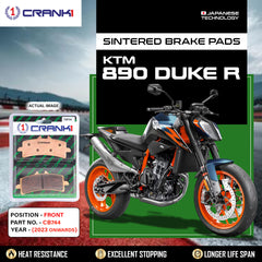 CRANK1 CB744 Front Sintered Brake Pads for KTM 890 Duke R (2023 Onwards) - 2 Sets