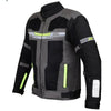 BBG Marshal motorcycle riding jacket with CE Level 2 armour in Black, Neon and Red
