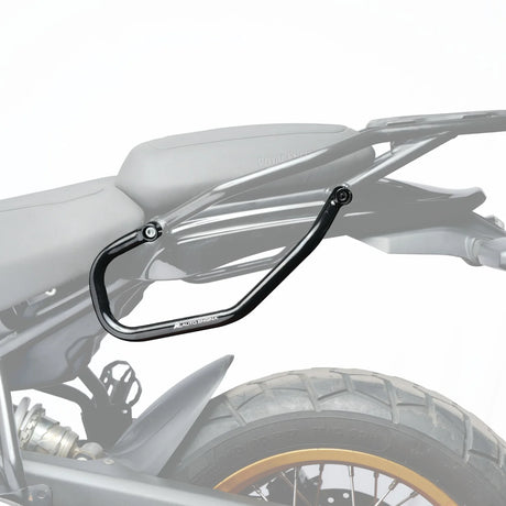 Auto Engina Saddle Stay installed on Royal Enfield Himalayan 450 for soft side luggage support