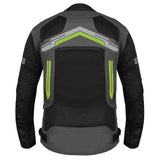 BBG Marshal motorcycle riding jacket with CE Level 2 armour in Black, Neon and Red