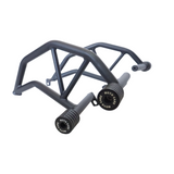 MotoCare 4 slider crash guard installed on TVS Apache RTR 160 side view