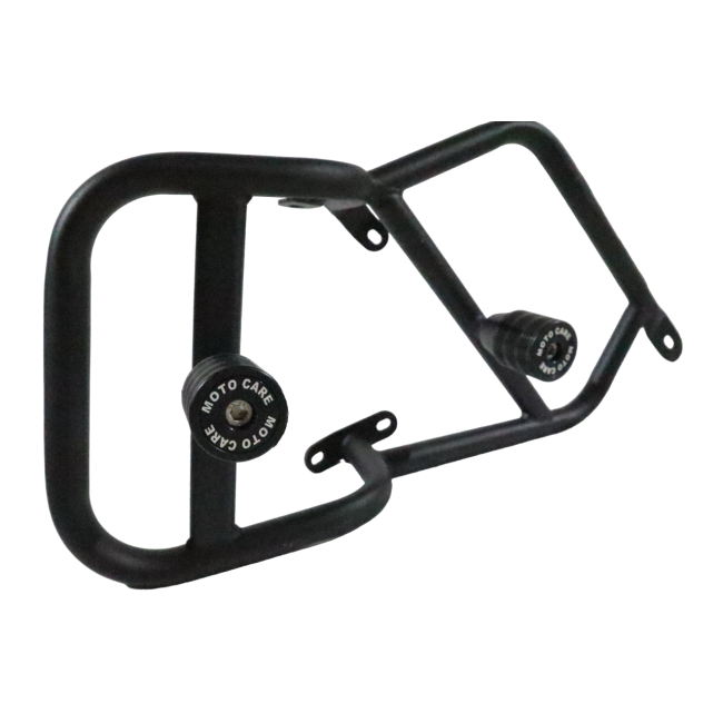 Motocare 4 slider crash guard installed on Bajaj Dominar 400