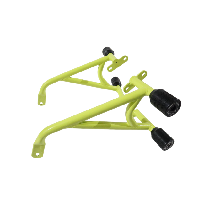 Pulsar NS200 green crash guard with 4 sliders MotoCare