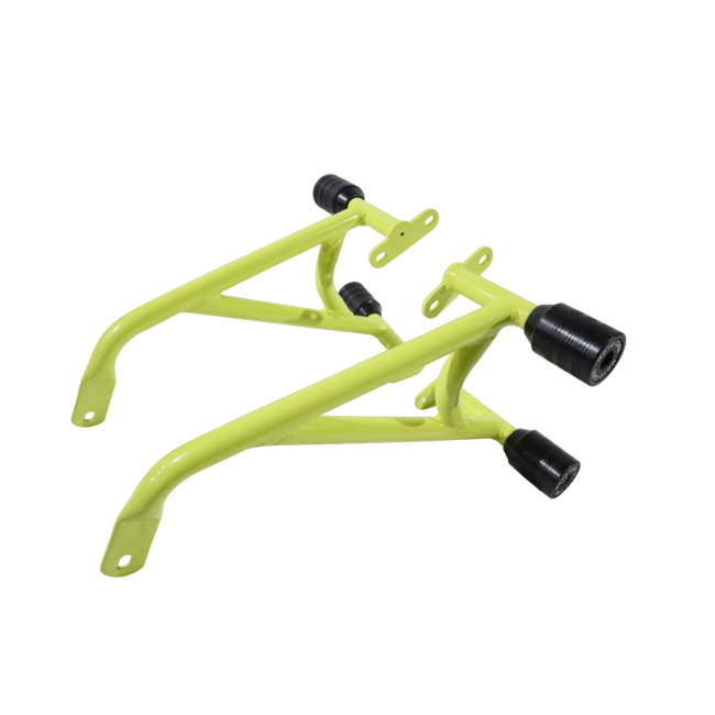 Pulsar NS200 green crash guard with 4 sliders MotoCare