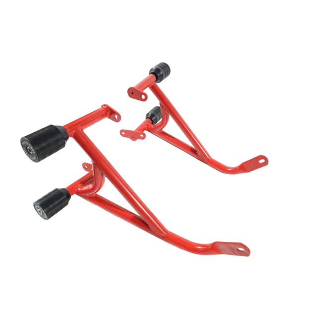 Pulsar NS200 crash guard red with 4 sliders MotoCare
