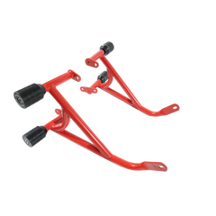Pulsar NS200 crash guard red with 4 sliders MotoCare