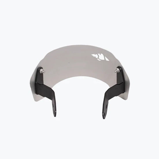 Legundary Custom Zephyr Visor for Yamaha XSR 155 Black Silver Mild Steel Aluminium Windshield