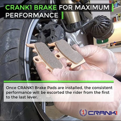 CRANK1 Sintered Front Brake Pads CB902 For Benelli TRK 502 2017 Onwards Motorcycle