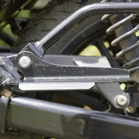 Auto Engina Pillion Footrest Extender for Royal Enfield Hunter 350 5mm Mild Steel Gloss Black