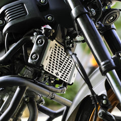 Legundary Custom Vector Radiator Grill for Yamaha XSR 155 Aluminium Silver Radiator Guard Protector