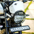 Legundary Custom Cosmic Headlight Grill for Yamaha XSR 155 Black Silver Aluminium Mild Steel Headlight Guard