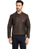 Royal Enfield Classic Leather Class AA Riding Jacket in Brown