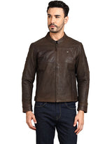 Royal Enfield Classic Leather Class AA Riding Jacket in Brown