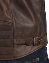 Royal Enfield Classic Leather Class AA Riding Jacket in Brown