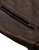 Royal Enfield Classic Leather Class AA Riding Jacket in Brown