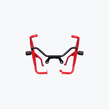 Legundary Custom Xplorer Crash Guard installed on Hero Xpulse 210 in black red and white color variants