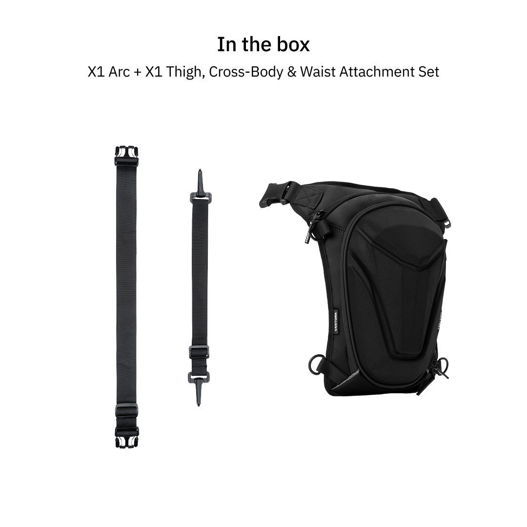 Vantora ARC Thigh Bag 5L | Hard-Shell Water-Resistant Motorcycle Leg Bag