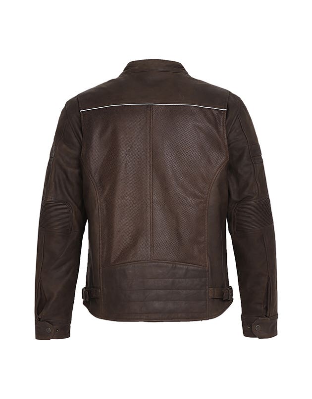 Royal Enfield Classic Leather Class AA Riding Jacket in Brown