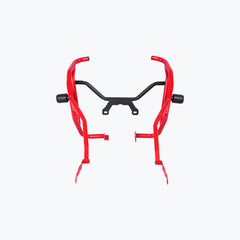 Legundary Custom Xplorer Crash Guard installed on Hero Xpulse 210 in black red and white color variants