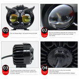 LIU HJG New Model Owl Fog Light For Bike/Car/Thar/Jeep ( Cool White, 40W each * 2 = 80W Total ) - Pack of 2