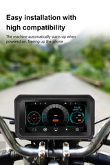 LBC Moto M3 Elite 6.25 inch motorcycle navigation system with Apple CarPlay Android Auto dual camera DVR TPMS GPS magnetic mount waterproof