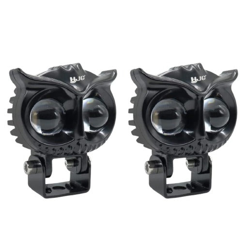 LIU HJG New Model Owl Fog Light For Bike/Car/Thar/Jeep ( Cool White, 40W each * 2 = 80W Total ) - Pack of 2