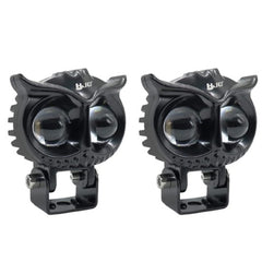 HJG New Model Owl Fog Light For Bike/Car/Thar/Jeep ( Cool White, 40W each * 2 = 80W Total ) - Pack of 2