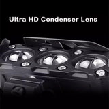 Original HJG Series of Premium Fog Light (3 Round LED HJG Fog Light, 60W per pc * 2 = 120W Total) White Yellow