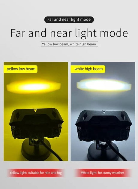 HJG Original 90W Mega Drive 3 Lens Dual Color White/Yellow LED Foglights (Set of 2)