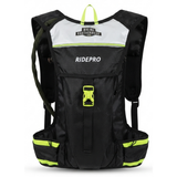BBG RidePro motorcycle riding backpack with optional 3L hydration bladder