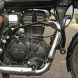 Moto Torque heavy duty crash guard with X-Protect sliders for Royal Enfield Meteor 350 engine protection accessory