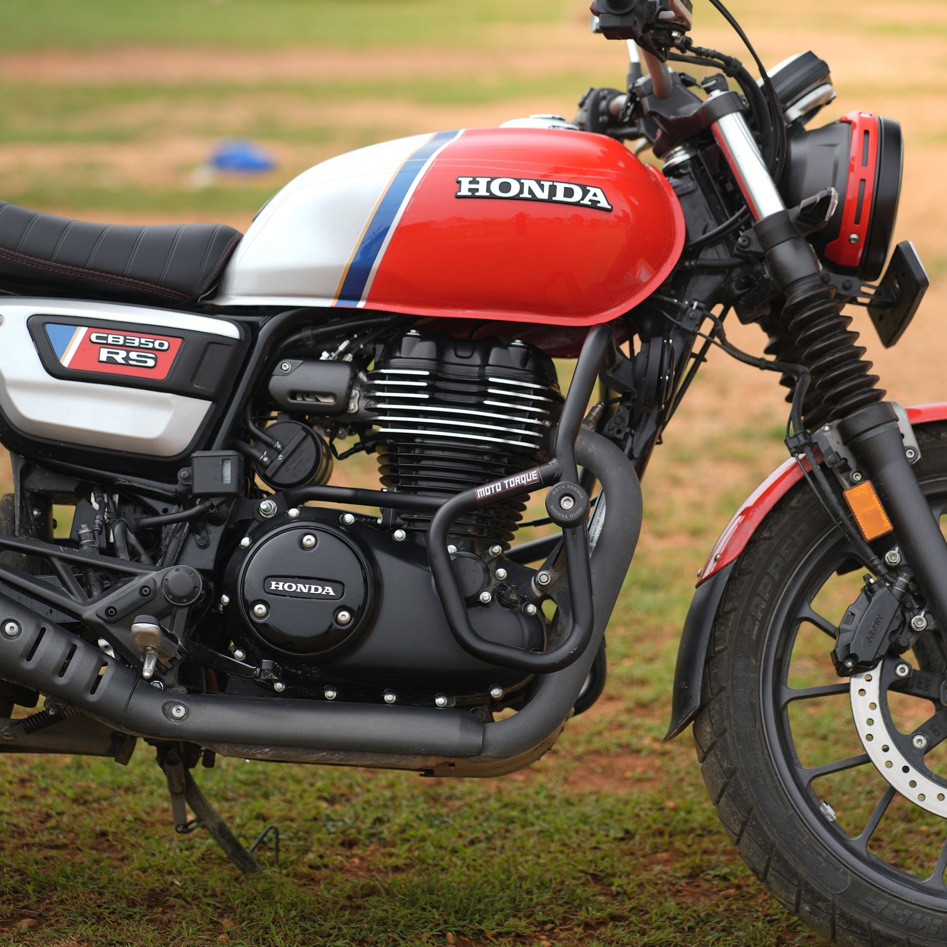 Moto Torque heavy duty crash guard V2 for Honda CB350RS with protective sliders and engine protection